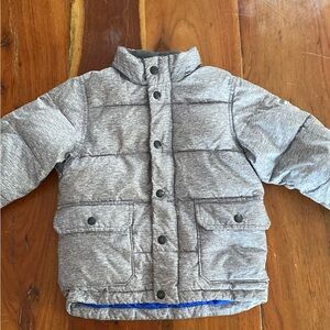 GAP Kids Heather Gray Puffer Jacket 4T‎